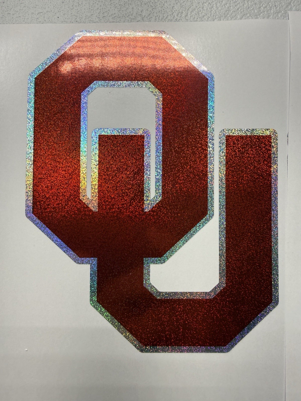 Oklahoma Sooners Holographic Tiny Sparkle Vinyl Decal