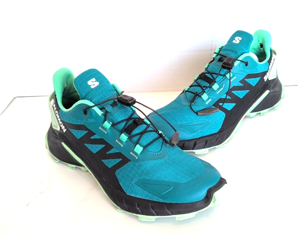 Scarpa da corsa donna Salomon Supercross 4 color verde acqua taglia US 8 EU 40 PLS LEGGI!