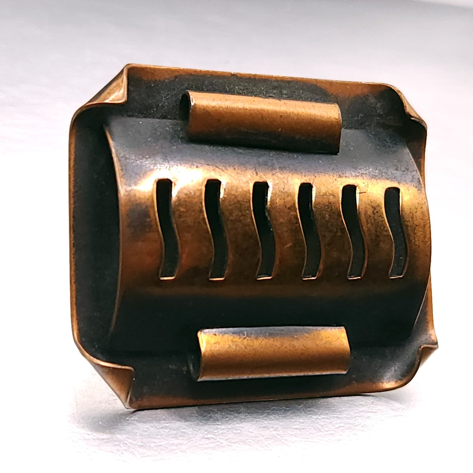 Vintage Solid Copper Rectangular South Western Br… - image 4