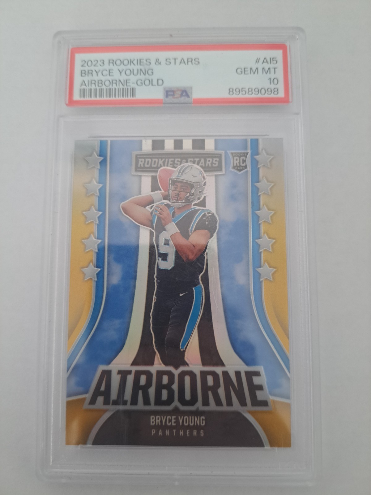 Bryce Young Panini Rookies & Stars Airborne #AI5 Gold
