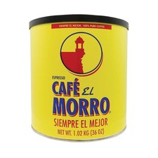 Caf  El Morro Dark Roast Espresso Ground Coffee, Authentic Puerto Rican Style...