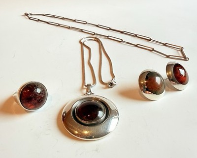 Niels Erik From Schmuck Set 925 Sterling Silver Denmark Vintage