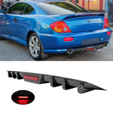 Carbon Style Rear Bumper Diffuser Wled Brake Tail Light For Hyundai Tiburon