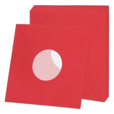 10"x10" 10 Pcs 110GSM Vinyl Record Inner Paper Sleeves with Poly Lined Red 