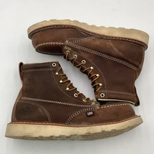 Thorogood 804-4575 Men's 6" Leather Moc Toe Steel Safety Work Boots Size 10 D