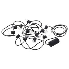 LED Lichterkette mit 12 Lichtern, Außen-/Batteriebetrieben schwarz