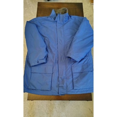 Lands End Mens XXL Blue Squall Jacket Fleece Lined Winter Parka Coat 50-52