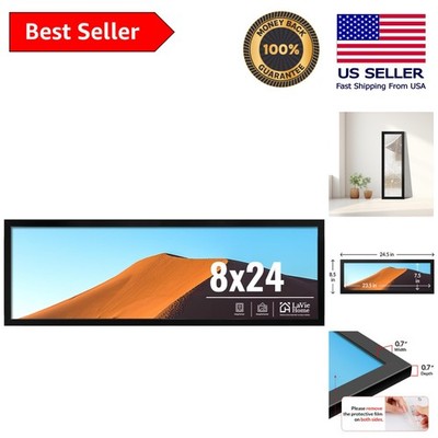 Lightweight 8x24 Black Picture Frame for Memorable Displays - Ideal Gift Choice!
