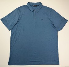 Travis Mathew The Heater Golf Polo Blue Performance Short Sleeve Men  s Size XXL