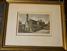 Vtg Etching By T Rothenburg Originally By Rad U Eleissendorfer-Signed By Artist