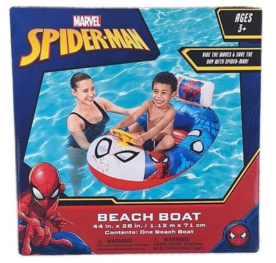 NEW Marvel Spiderman Beach Boat 44inx28in Inflatable Pool Float