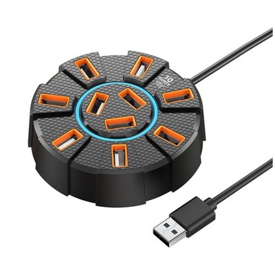 1X(USB 2.0 Hub Multi Splitter Adapter 5Gbps High Speed USB Splitter Netztei7068
