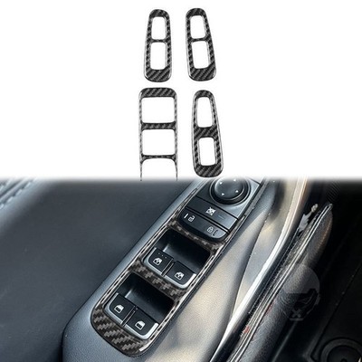 Carbon Fiber Window Lift Panel Cover Trim for Kia Stinger 2019-2023