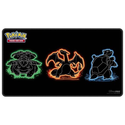 Pokemon TCG Venusaur, Charizard, Blastoise Kanto Neon Foil Ultra Pro  Playmat