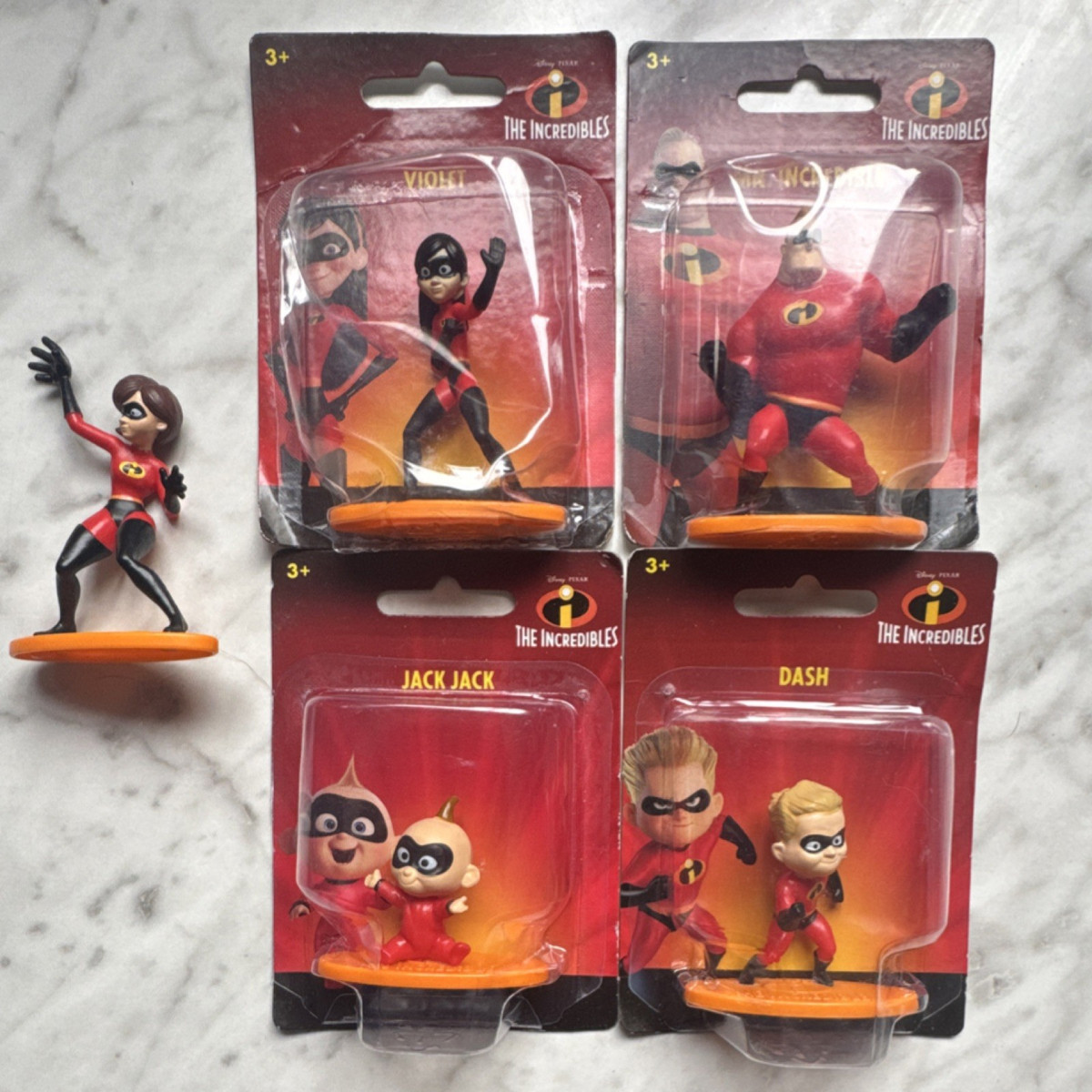 Disney Pixar The Incredibles Figurines Set Violet Dash Mr & Mrs