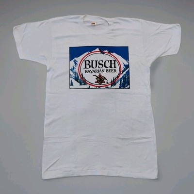 Classic Vintage 80s Busch Beer Shirt XL Fruit Of The Loom Single Stitch  Cotton 