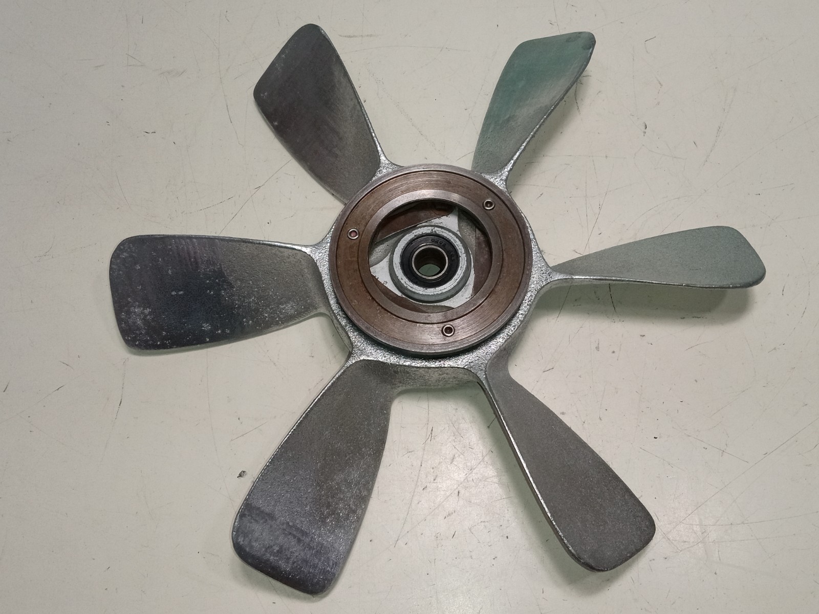 Ferrari 330 GT Engine Coolant Radiator Fan_Six Blade_Aluminum_GENUINE VINTAGE