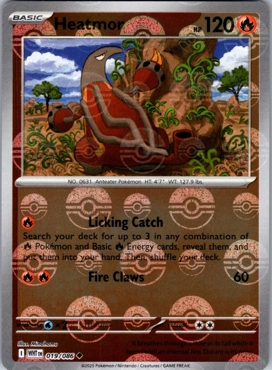 Heatmor (Poke Ball Pattern) 019/086 Uncommon Holo SV: White Flare NM