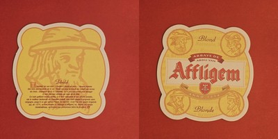 Affligem Abbaye De Abdij Van Blond Tibald Brewery Beer Mat Beer