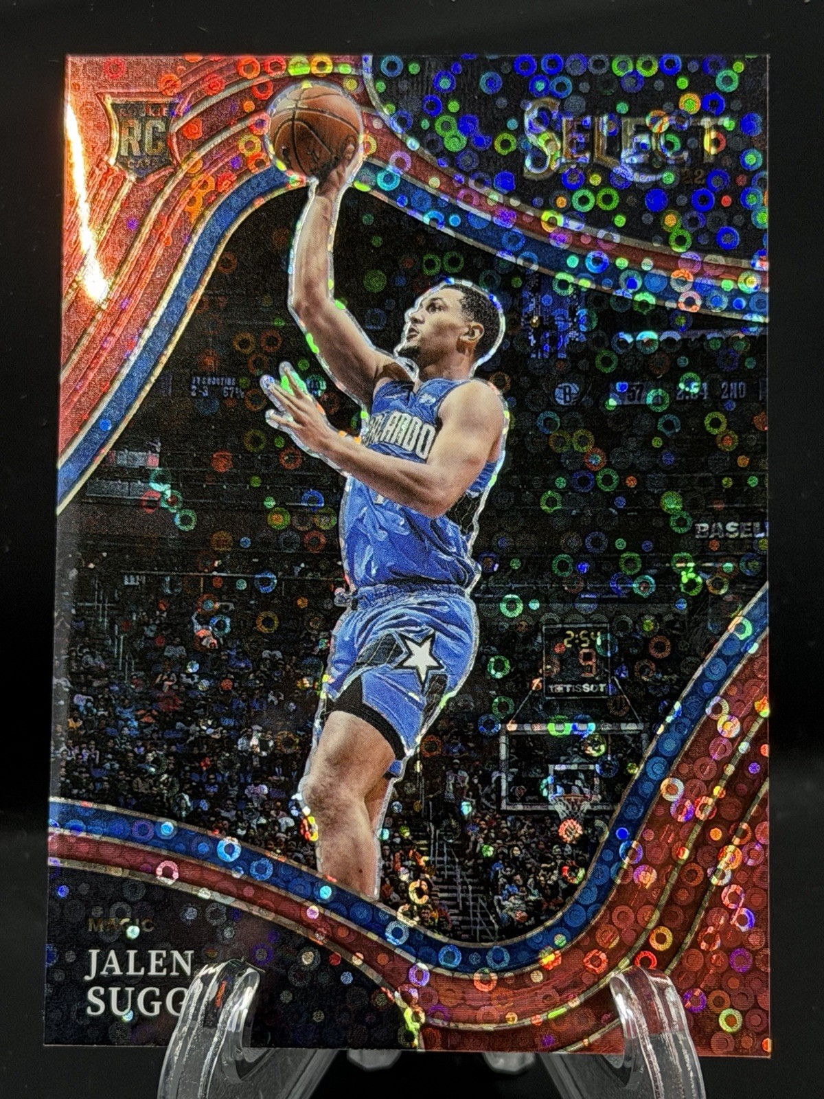 21-22 Select Jalen Suggs Red Disco Courtside Prizm /49 Rookie MAGIC