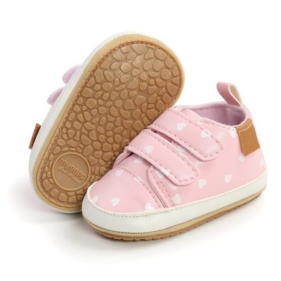 Baby Boys Girls Shoes Non-Slip Rubber Sole Sneakers Infant First Walking Todd...
