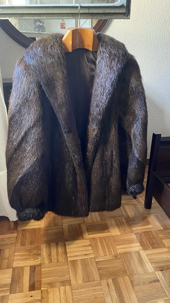 Authentic Nutria Fur Coat 3/4 Length — Excellent Confition — Vintage