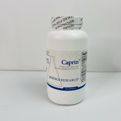 Biotics Research   Caprin Caprylic Acid 1200mg 250 Capsules NEW SEALED! 2/2027