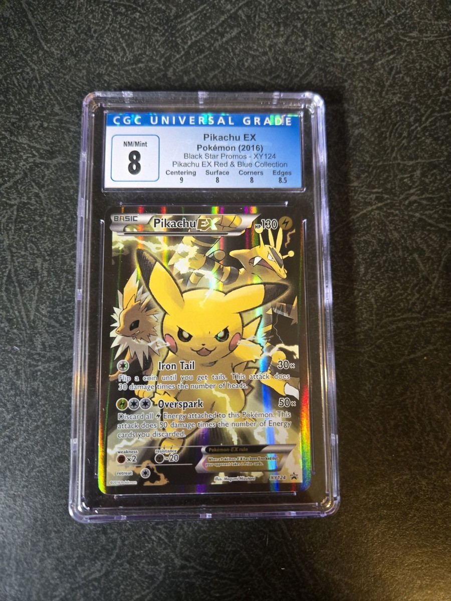 PIKACHU EX XY Red & Blue Collection Promo #XY124 CGC 8 Pokemon | eBay