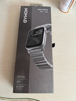 Silver Nomad Stainless Steel Watch Band for Apple Watch 49mm 46mm 45mm