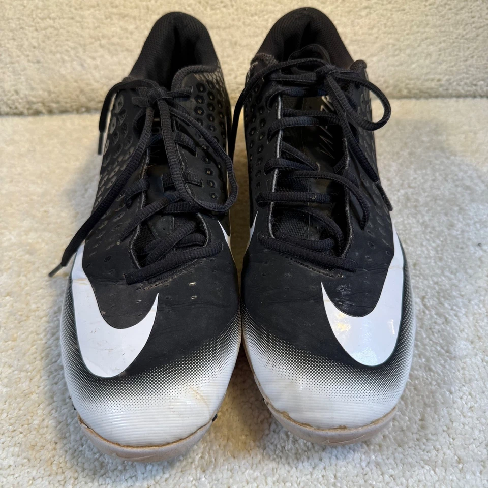 Nike Vapor Fastwflex Mens Baseball Cleats 2019 Black White Size 10 WIDE Sporty - Image 3 of 4