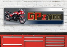 BR557B KAWASAKI GPZ1100 1983 ROT GARAGE WERKSTATT FLEXIBLES BANNER SCHILD