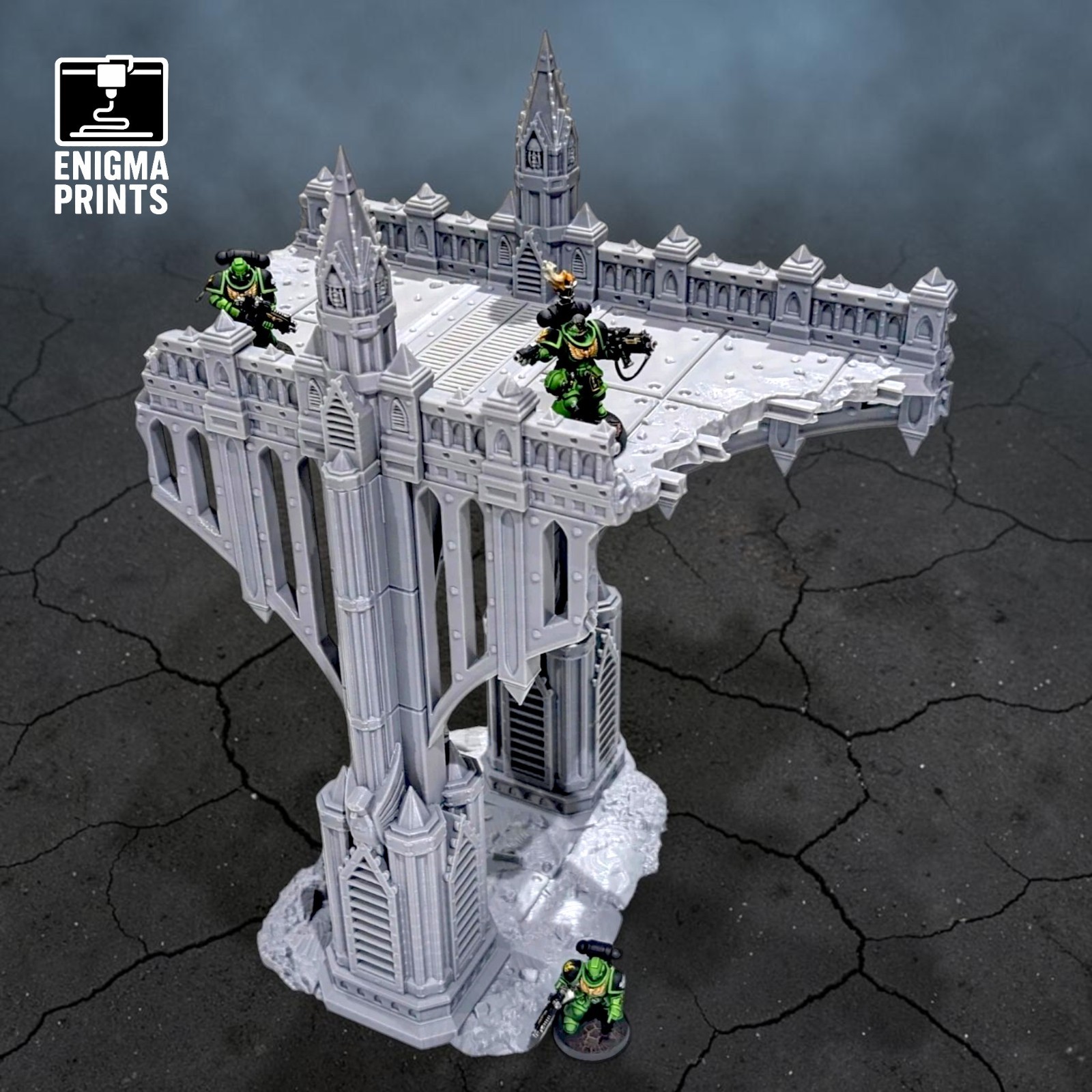 Ponte Gotico Rovine Alto Stretto 28mm per Wargaming