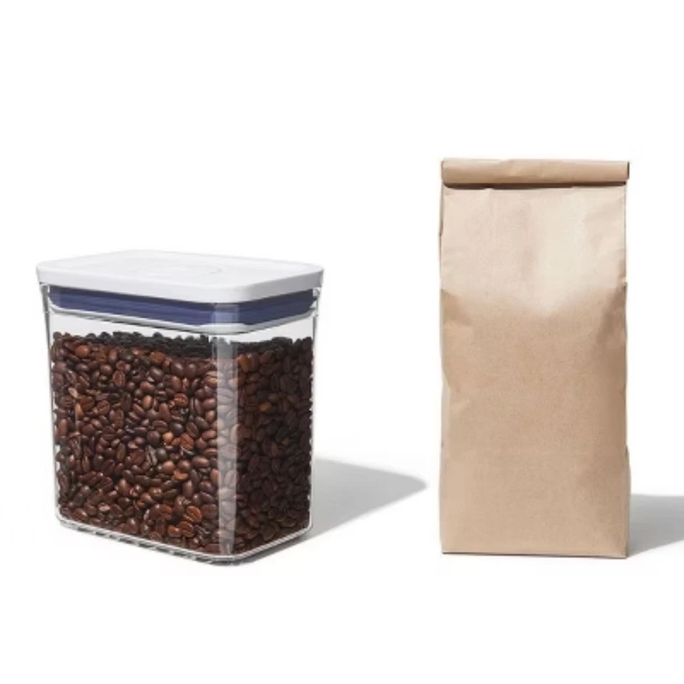 Contenedor de almacenamiento de alimentos hermético alto rectangular de plástico OXO POP 1,7 qt transparente: Foto 3 de 4