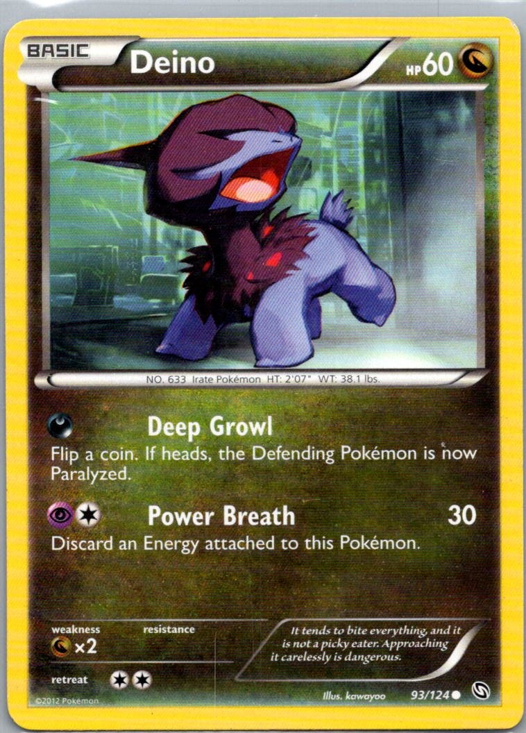 Pokemon TCG Deino 93/124 Dragons Exalted MP