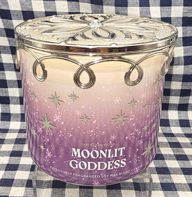 NEW Moonlit Goddess LID 3-Wick Candle 25-45 burn hours 14 oz Bath & Body Works