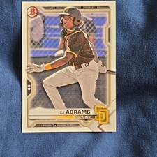 Topps 2021 Bowman CJ Abrams #BP-14 Rookie San Diego Padres Baseball Card