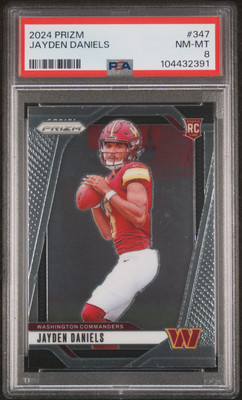 2024 PANINI PRIZM #347 JAYDEN DANIELS ROOKIE RC PSA 8 | eBay