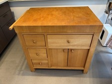 Solid Beech Hardwood Butcher Block Kitchen Island - Drawers, Cupboard, Extension