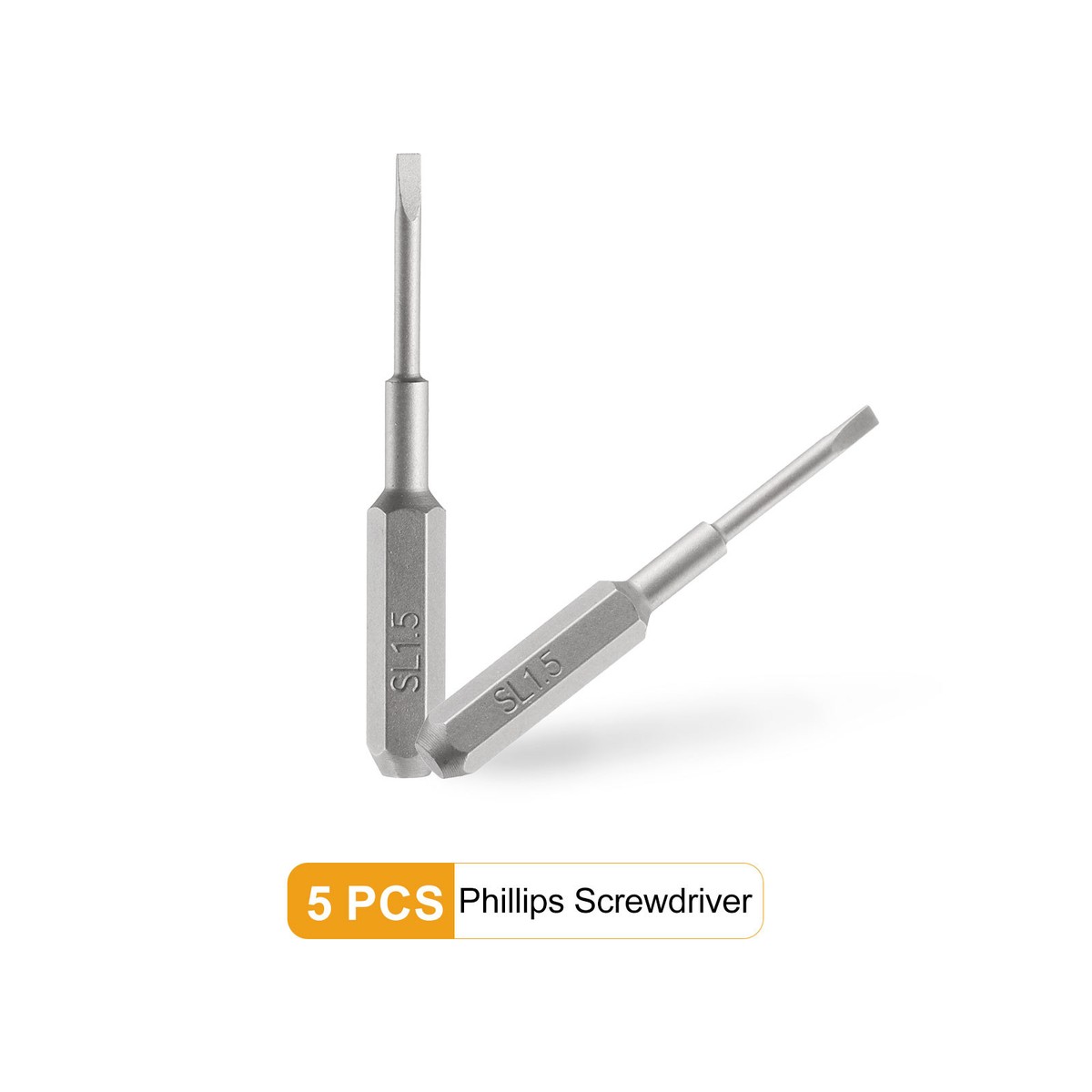 5pcs SL1.5 Magnetic Slotted Screwdriver Bit 5/32