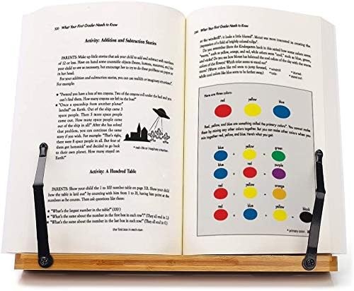 Bamboo Book Stand Reading Rest Holder Cookbook Cook Stand/Foldable Tablet PC Tex - Picture 7 of 11