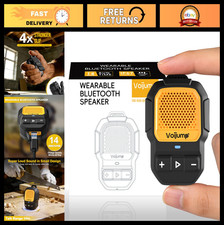 Portable Mini Bluetooth Speaker, Clip-On, Dust  Water Resistant, Hands-Free Mic