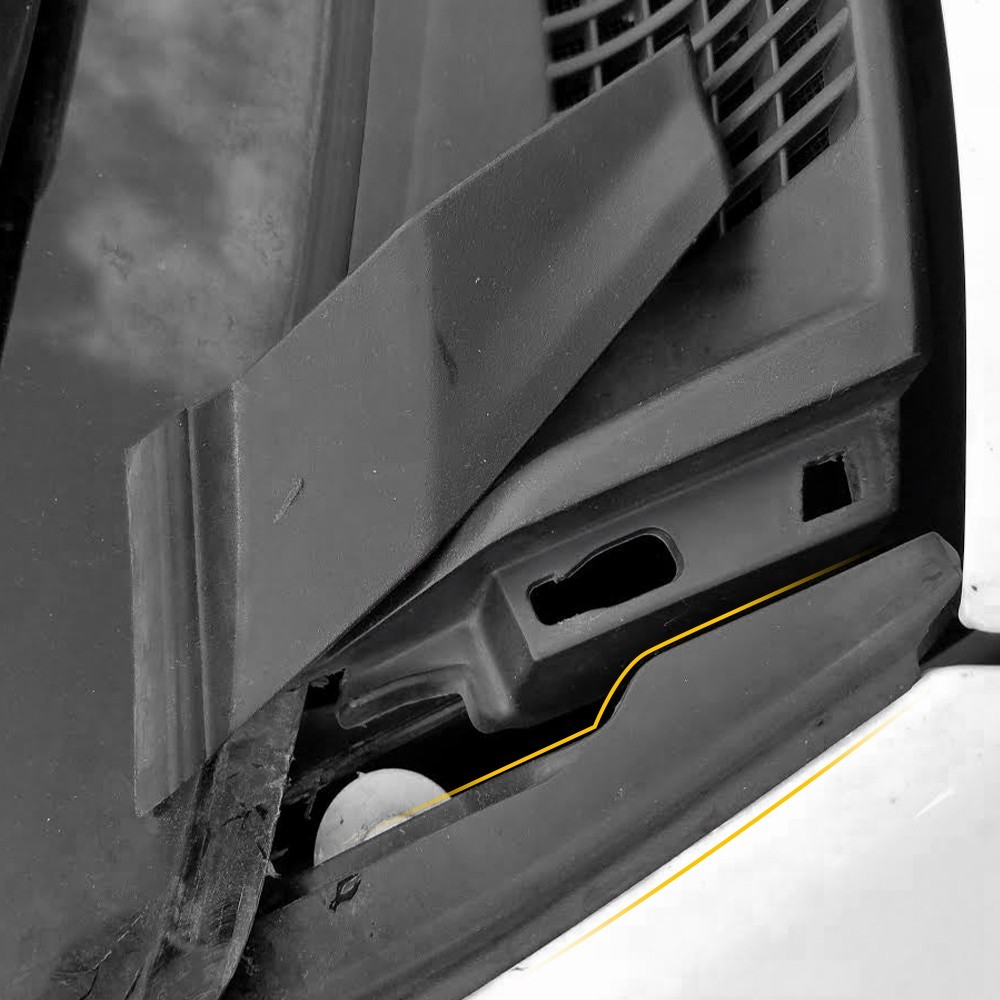 Windshield Wiper Cowl Extension Trim Hood Side Seal Fits 14-19 Toyota Corolla LE