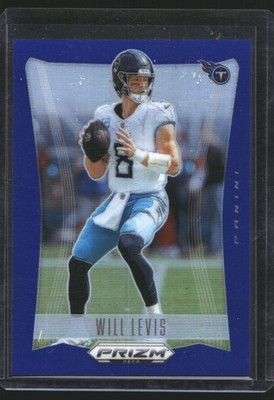Will Levis 2024 Panini Prizm Deca Blue Prizm Refractor SP Tennessee Titans #/149