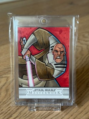 2025 Topps Star Wars Masterwork Mace Windu Sketch Card 1/1