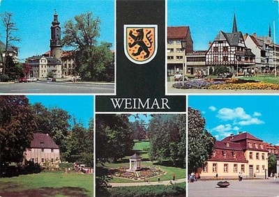AK - Weimar - multi-view - Goethe Garden House - Wittum Palace - GDR