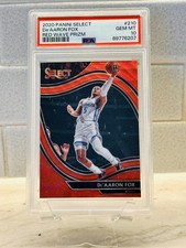 2020-21 SELECT COURTSIDE RED RUBY WAVE PRIZM De'AARON FOX KINGS PSA 10 POP 1 💎