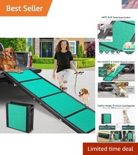 Extra Wide Dog Ramp 71" Length - Aluminum Anti-Slip for Vehicles Stairs