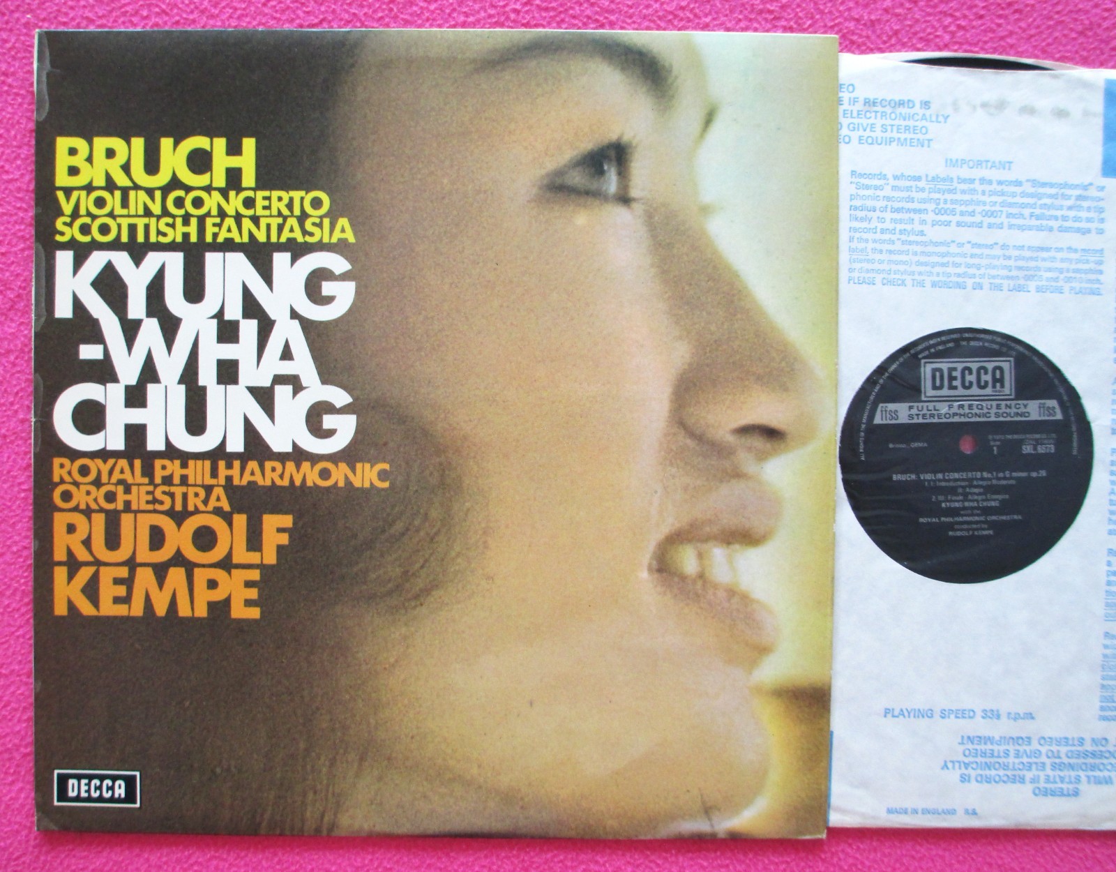 Kyung-Wha Chung BRUCH: Violin Concerto - UK DECCA STEREO SXL 6573