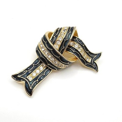 Joan Rivers Vintage Enamel Knott Brooch