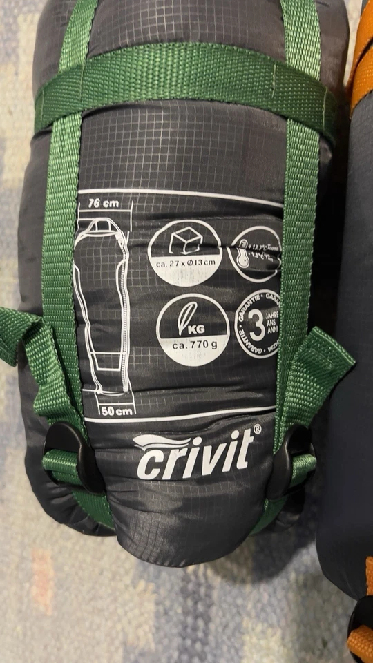 2x Crivit Leichtgewicht Mumien Schlafsack Camping ca. 76x220 770g - Bild 2 von 4